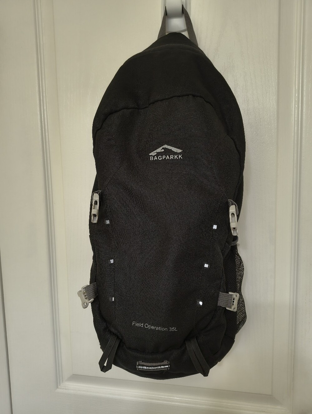 35L Hiking Backpack Black Water Resistant Foldable Travel Daypack
